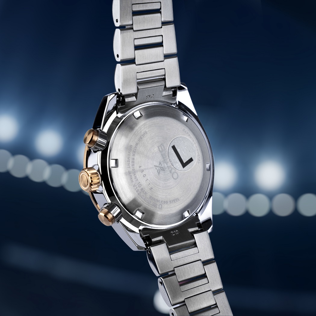 Mặt sau đồng hồ Seiko Solar Prospex Speedtimer SSC941P1