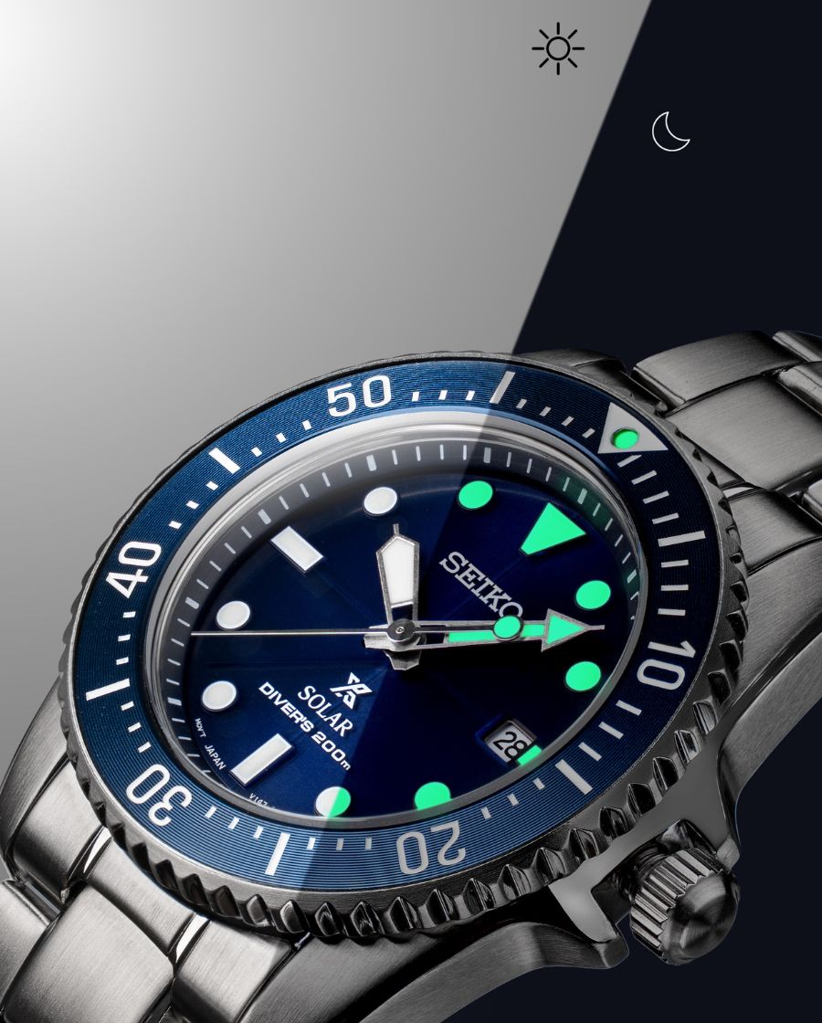 Pin đồng hồ Seiko máy Solar có khả năng tự sạc với ánh sáng