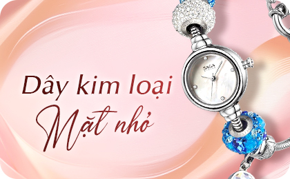 Đồng hồ nữ mặt nhỏ dây kim loại chính hãng 100%