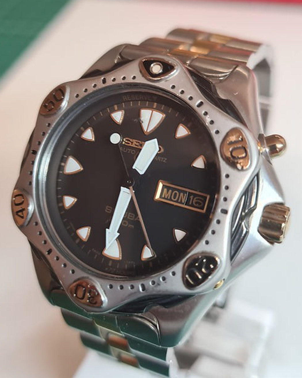 Đồng hồ Hybrid Diver 150m máy Kinetic Seiko
