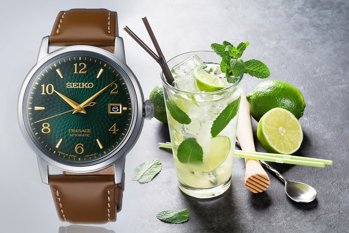 Đồng hồ Seiko Presage Cocktail SRPE45J1 lấy cảm hứng từ món Cocktail Mojito