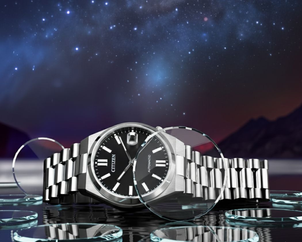 Kính Sapphire của đồng hồ Citizen nam Tsuyosa Automatic