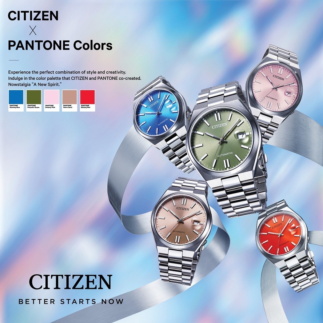 Dòng đồng hồ Citizen nam x Pantone với mặt số nhiều màu sắc cá tính