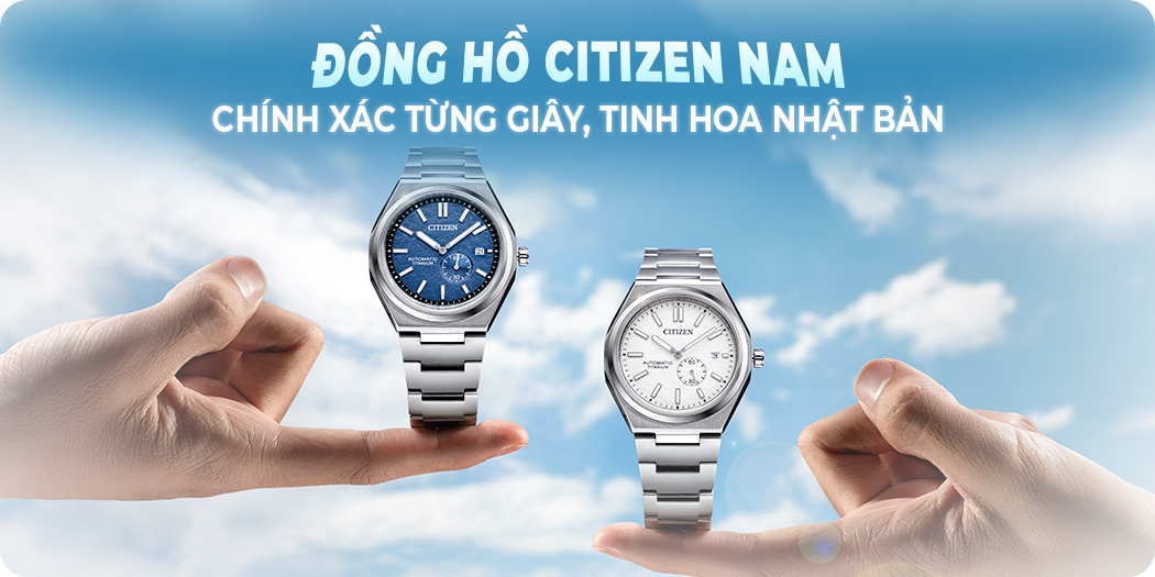 Đồng hồ Citizen nam chính hãng, mẫu mới, BH 5 năm, góp 0%