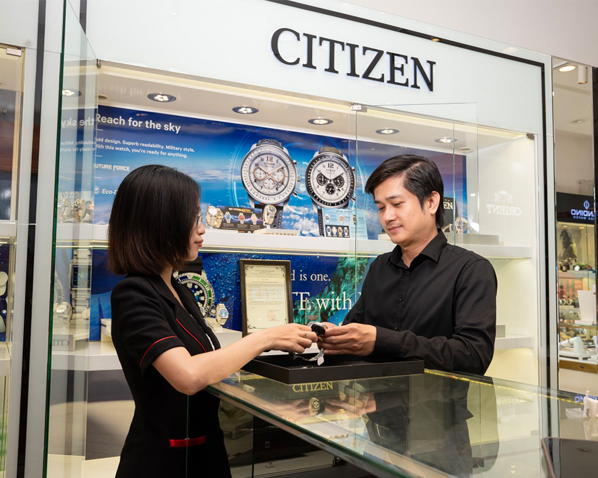 Mua đồng hồ Citizen nam dây kim loại chính hãng tại Đồng Hồ Hải Triều