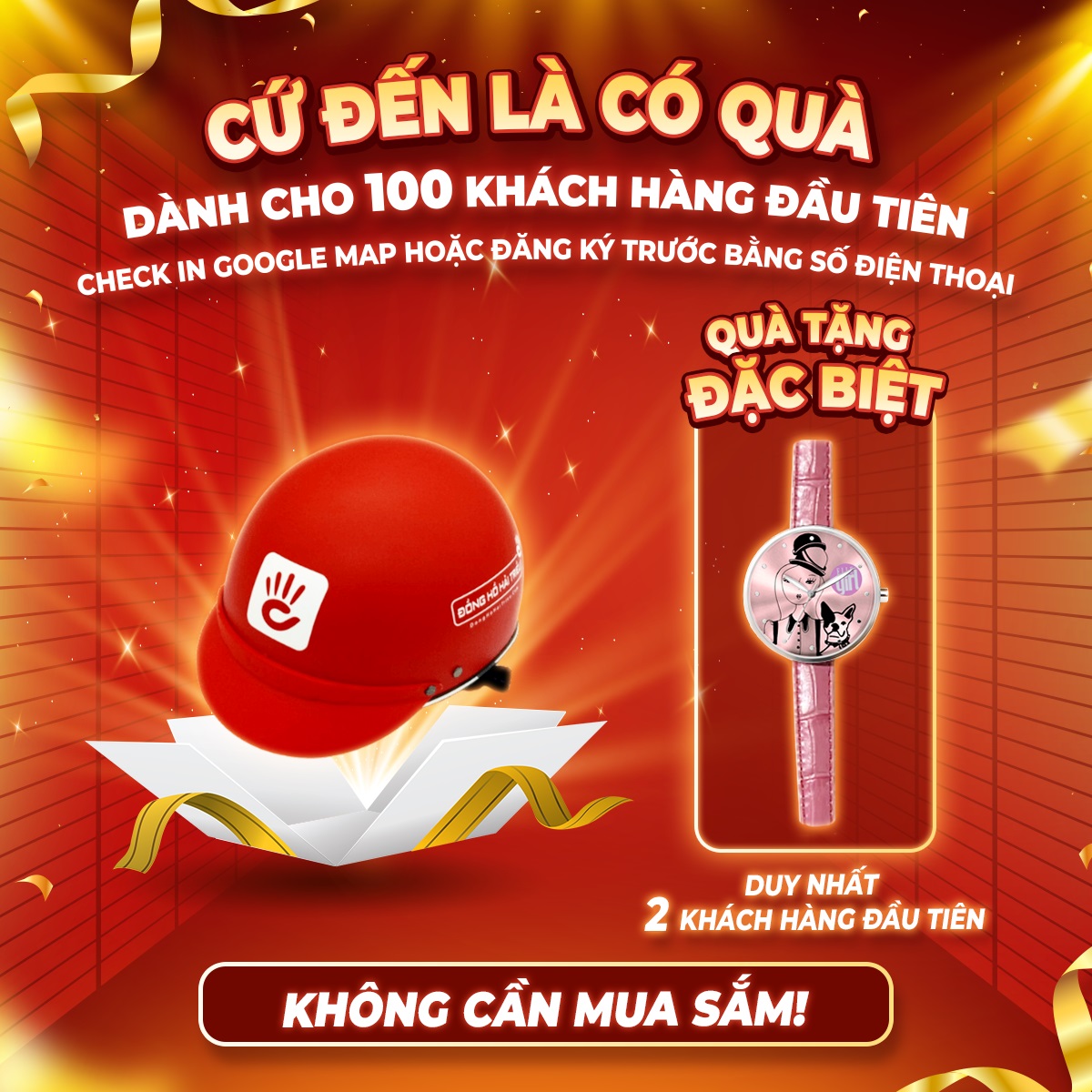 Khai trương Đồng Hồ Hải Triều Thanh Khê, Đà Nẵng - Ưu đãi cho 100 khách hàng đầu tiên check in