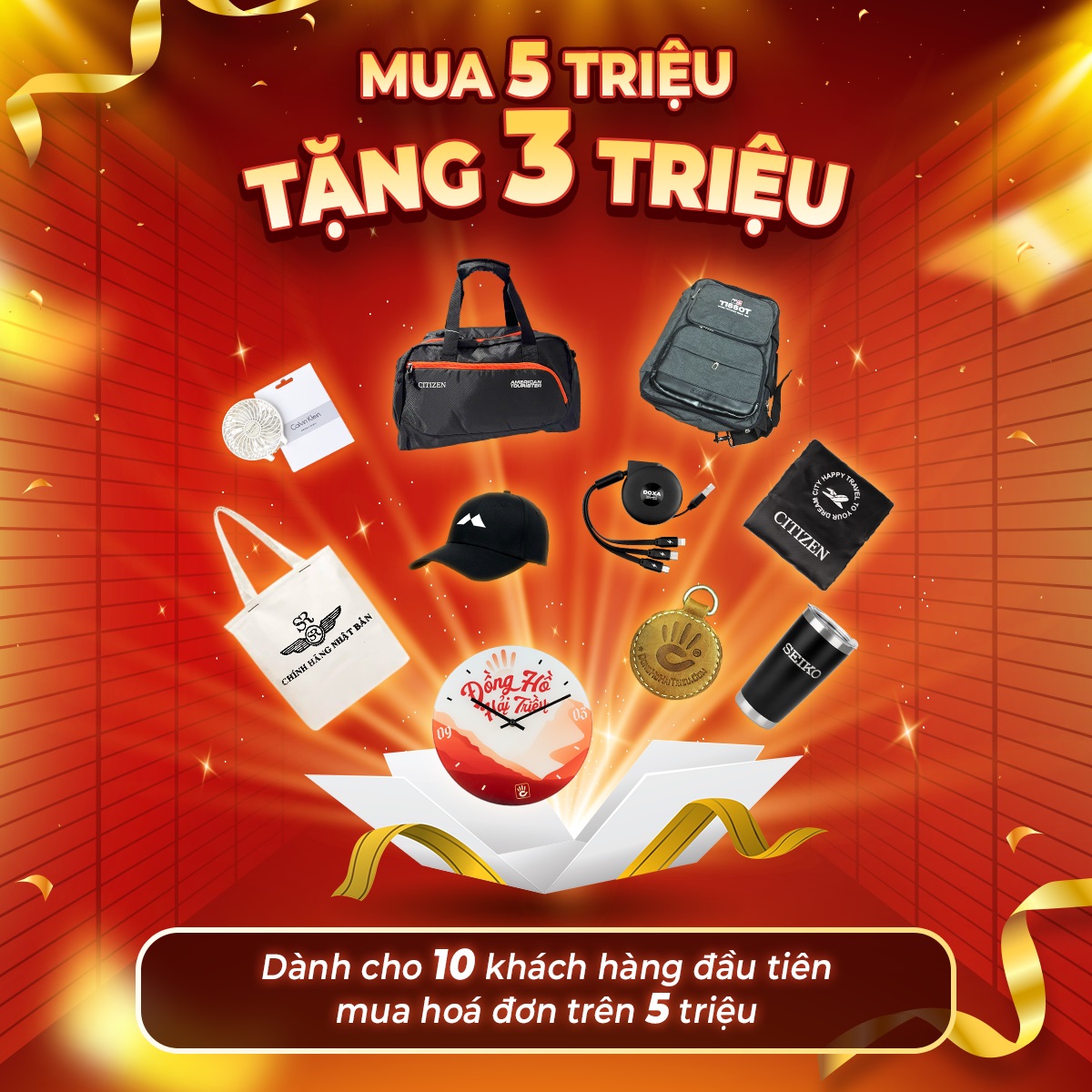 Khai trương Đồng Hồ Hải Triều Thanh Khê, Đà Nẵng - Ưu đãi cho 10 khách hàng đầu tiên mua trên 5 triệu