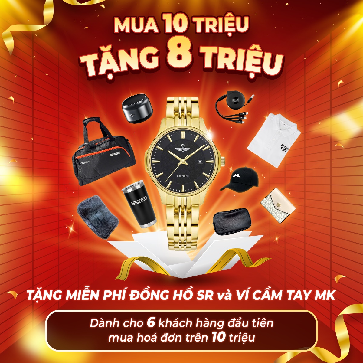 Khai trương Đồng Hồ Hải Triều Thanh Khê, Đà Nẵng - Ưu đãi cho 6 khách hàng đầu tiên mua trên 10 triệu