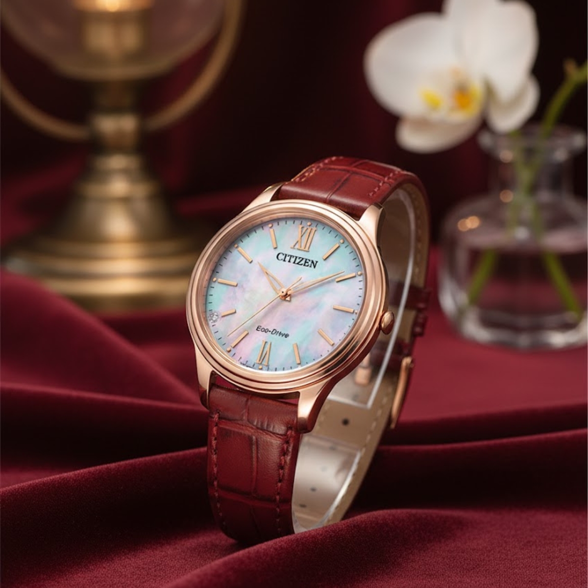 Đồng hồ Citizen nữ dây da 0419-11D