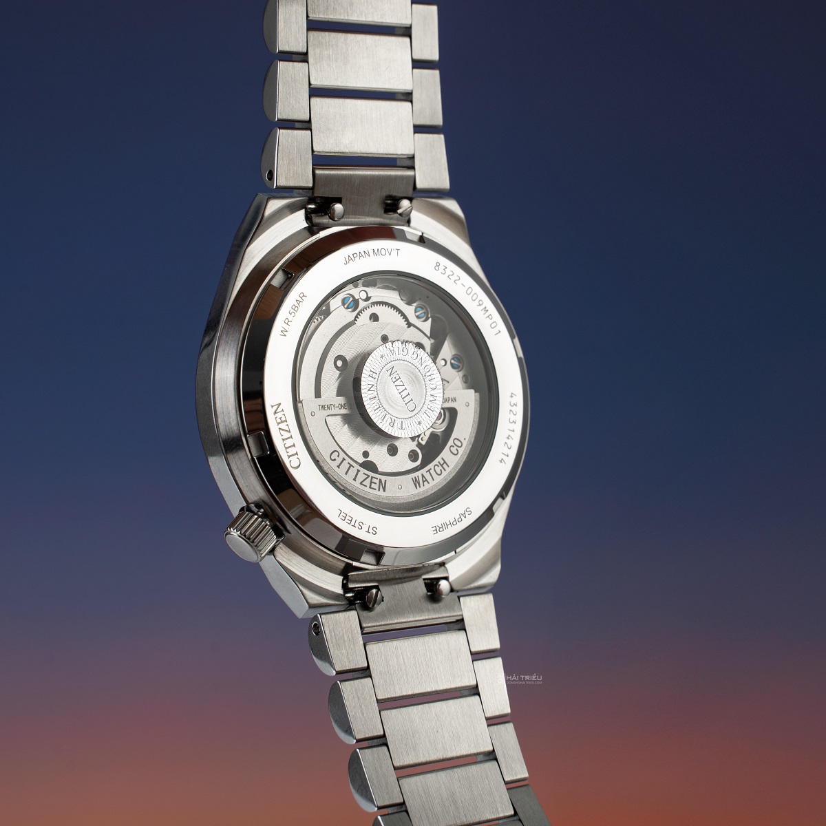 Bộ máy 8322 trữ cót 60 giờ trên đồng hồ Citizen Automatic nam