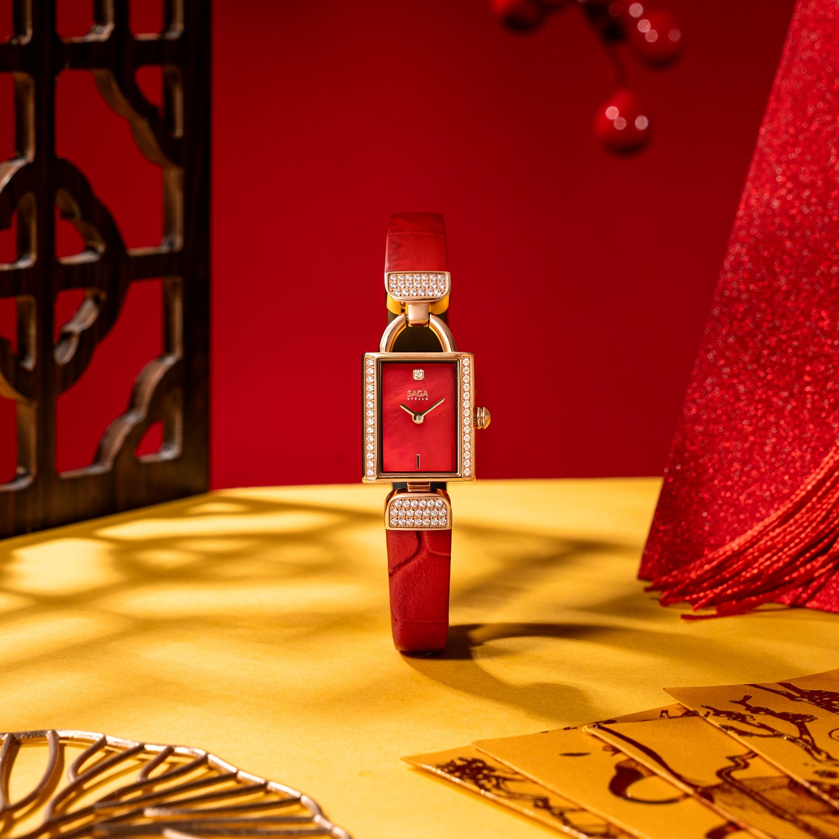 Đồng hồ Saga MOP Diamonds 71936-RGRDRD-2