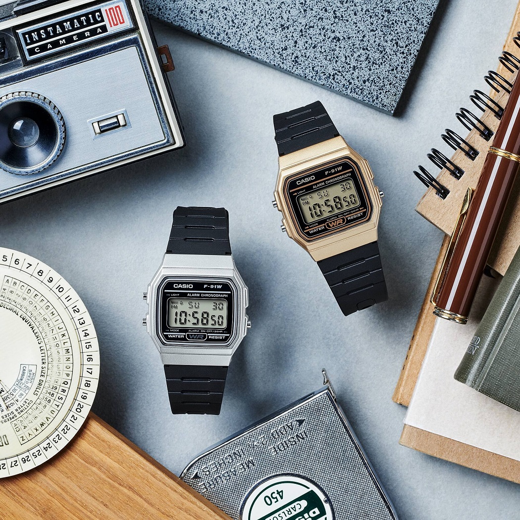 Đồng hồ Casio mặt chữ nhật F-91W