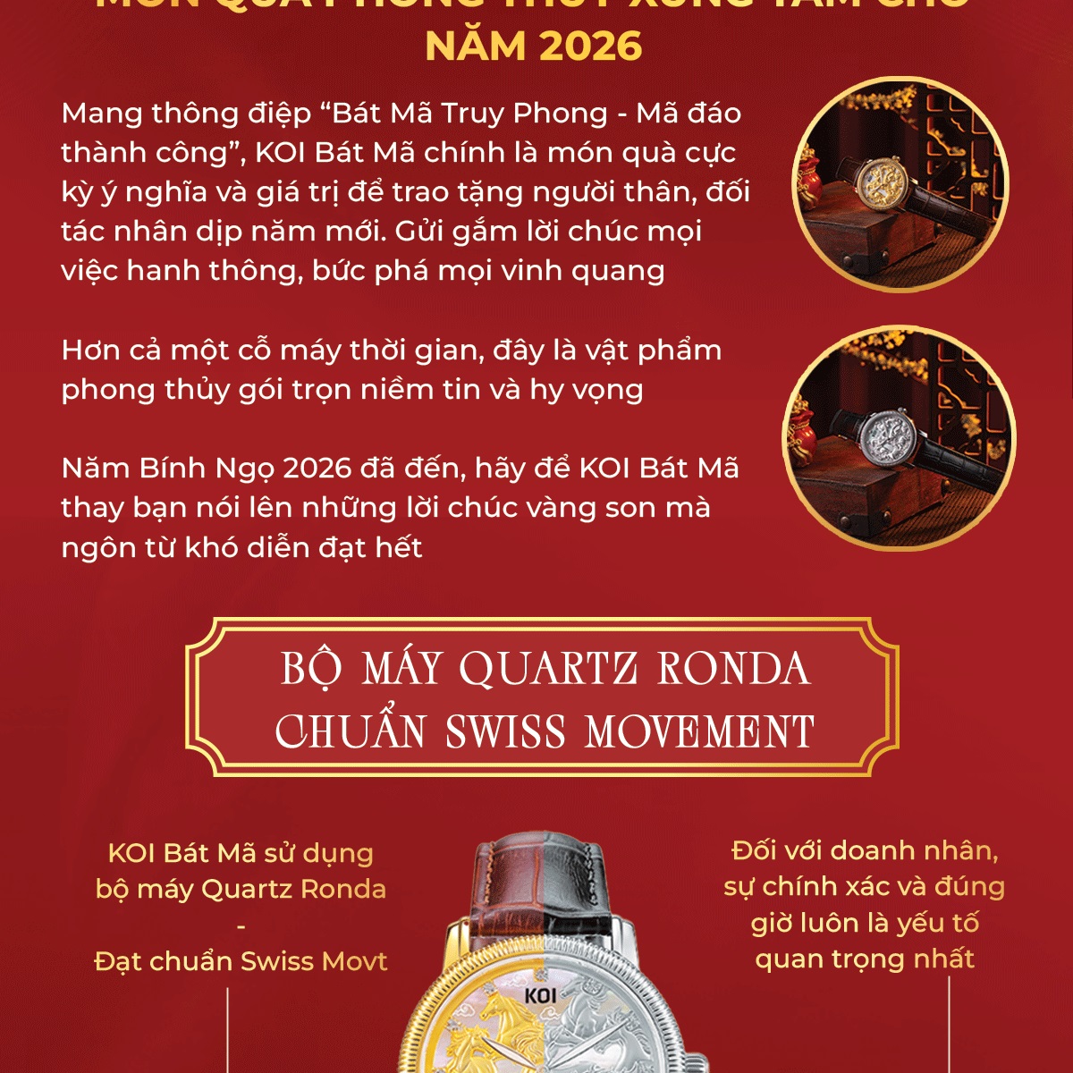 Bộ sưu tập đồng hồ KOI Bát Mã, phiên bản giới hạn - Ảnh 7