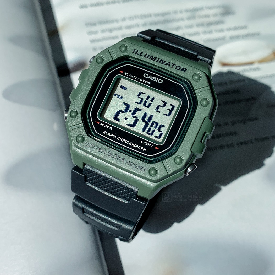 Đồng hồ Casio dưới 1 triệu dây nhựa mặt chữ nhật nam
