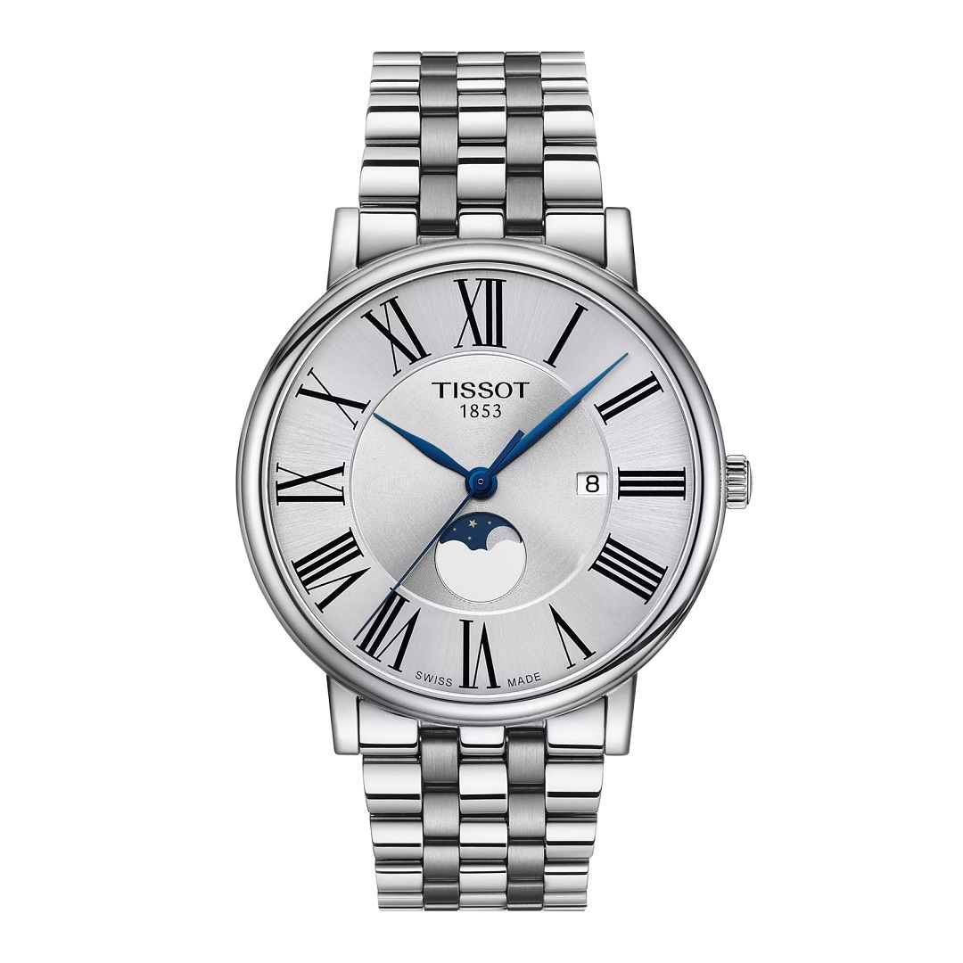 Hình thực tế mẫu đồng hồ Tissot Carson Premium Moonphase T122.423.11.03