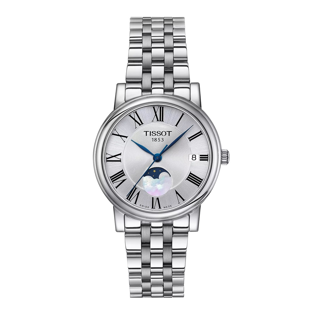 Hình thực tế mẫu đồng hồ Tissot Carson Premium Lady Moonphase T122.223.11.033.0