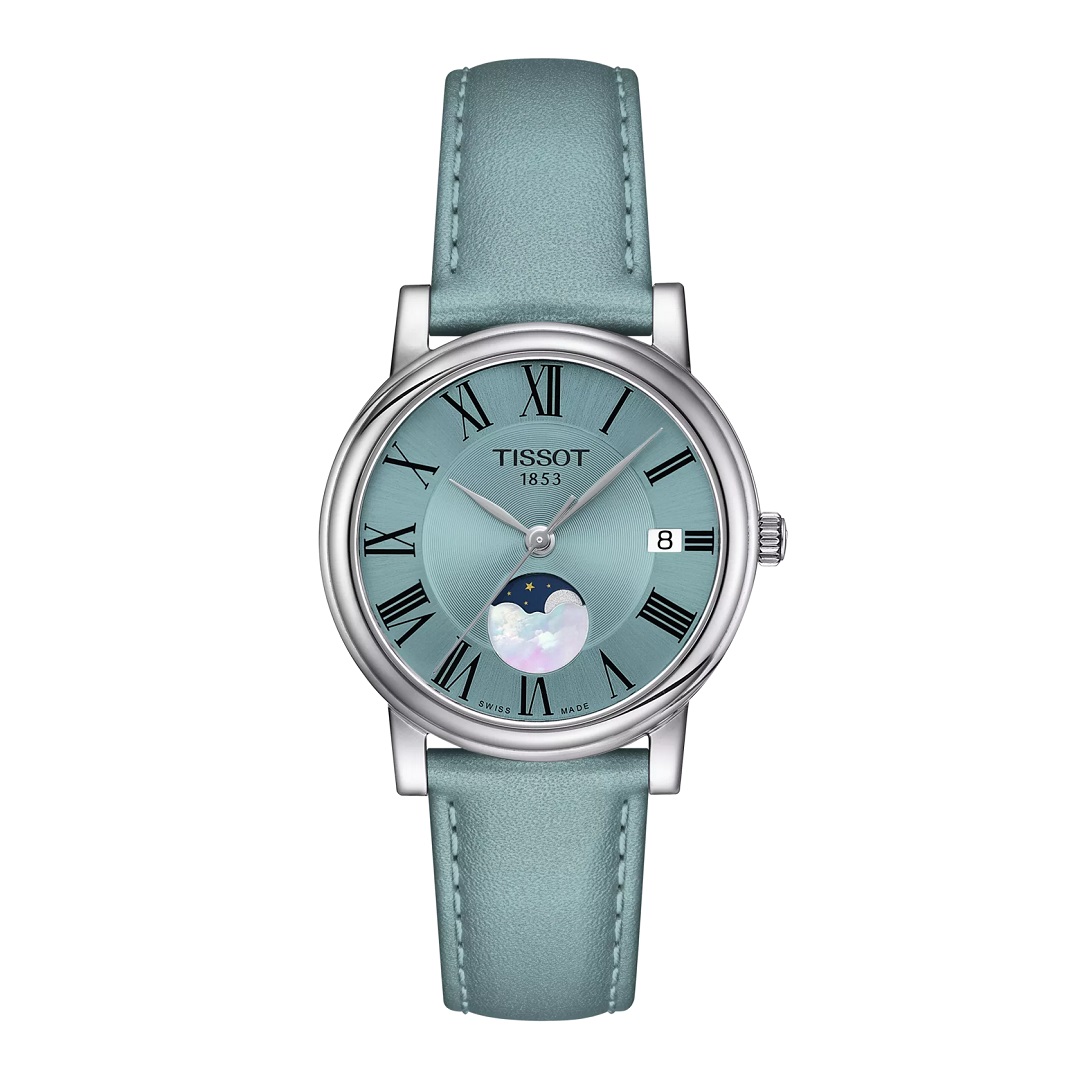 Hình thực tế mẫu đồng hồ Tissot Carson Premium Lady Moonphase T122.223.16.353.00