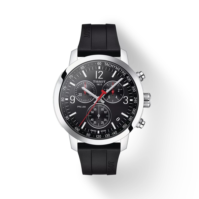 Ảnh thực tế chiếc đồng hồ Tissot PRC 200 Chronograph 43mm (Mã T114.417.17.057.00)