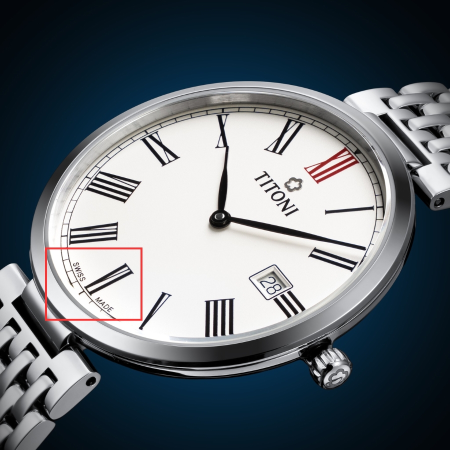 Ký hiệu Swiss Made trên đồng hồ đeo tay