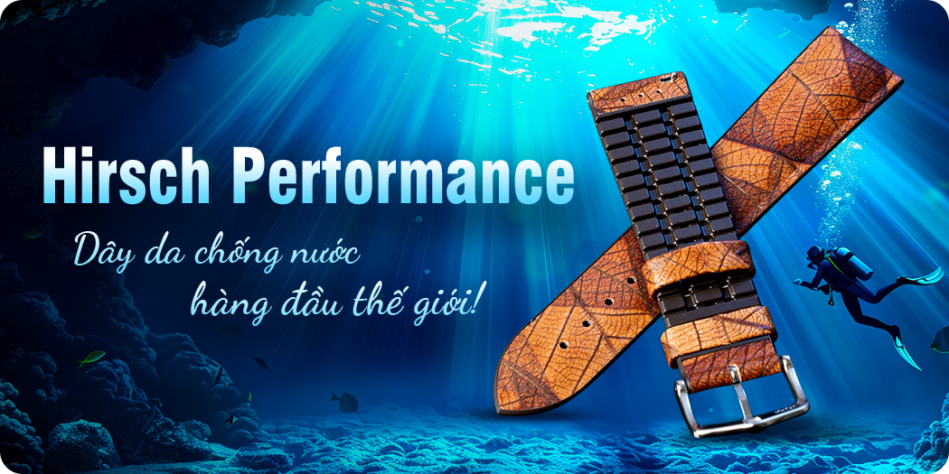 Hirsch Performance - Dây da đồng hồ chống nước sử dụng da thật