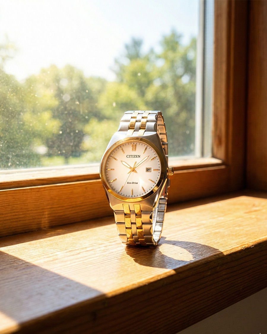 Đồng hồ Citizen E111 một lần sạc đầy có thể sử dụng đến 6 tháng