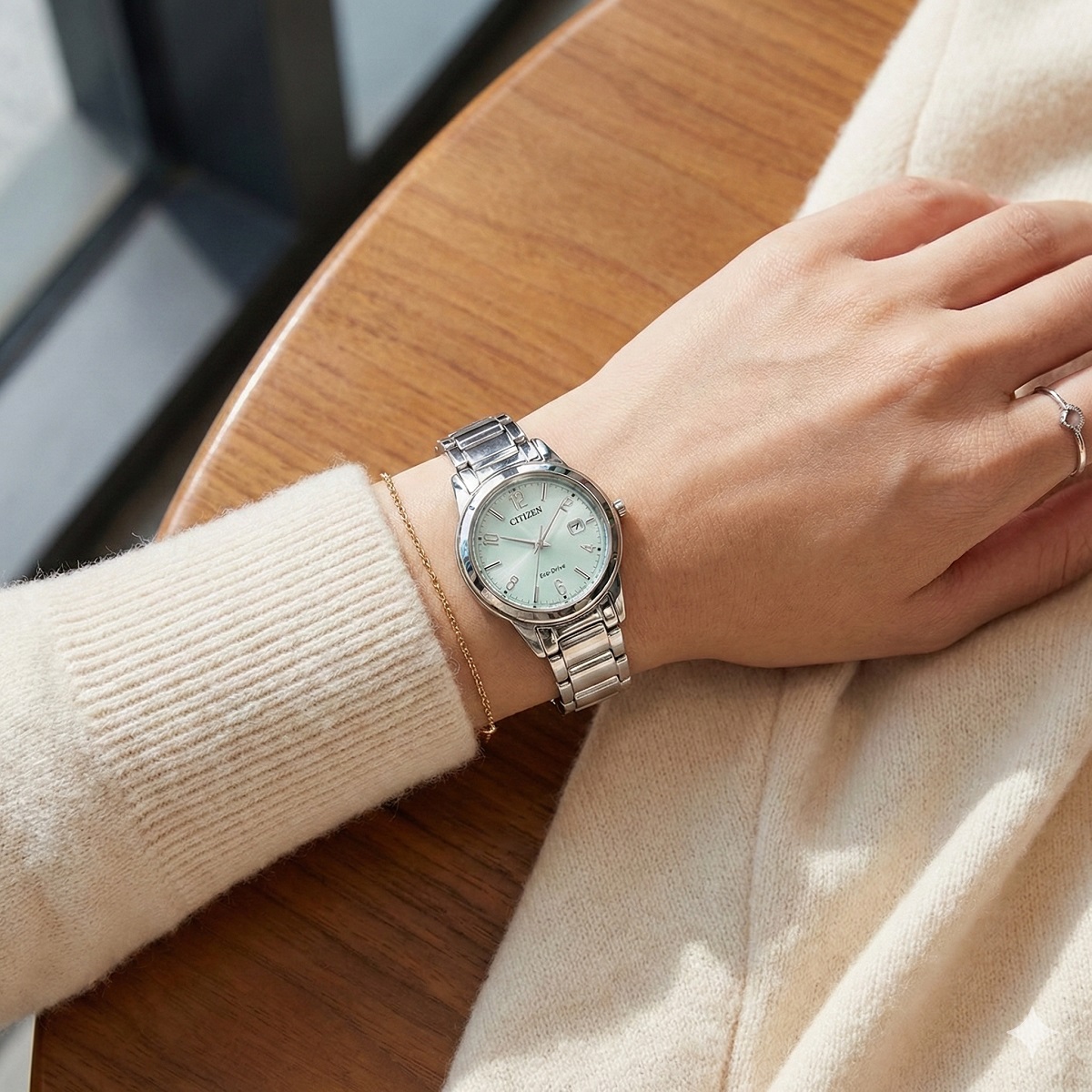 Citizen mặt xanh FE1241-71X - Xanh lá pastel nịnh mắt