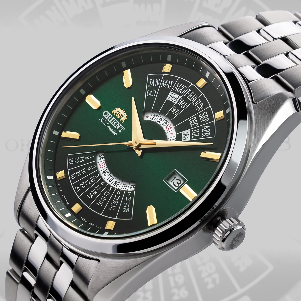Đồng hồ Orient mặt xanh