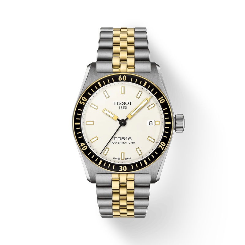 Ảnh thực tế chiếc đồng hồ Tissot PRS 516 Powermatic 80 Two-Tone