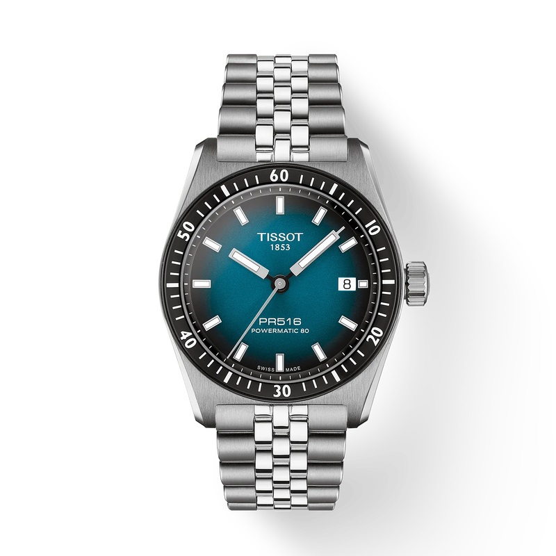 Ảnh thực tế chiếc đồng hồ Tissot PRS 516 Powermatic 80 Blue Steel