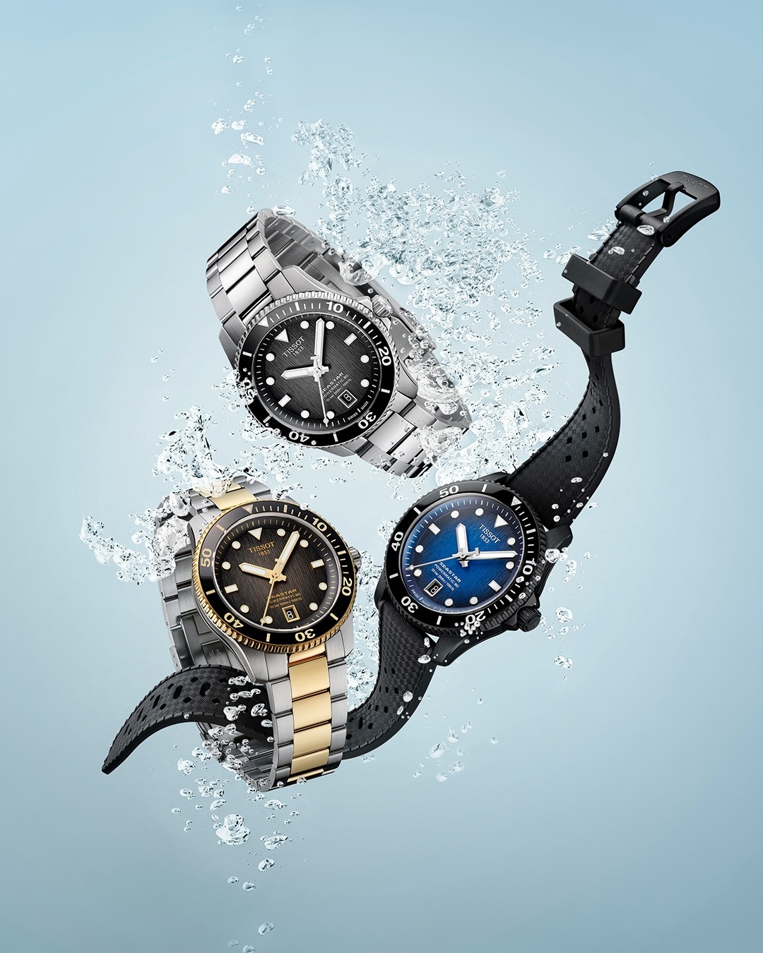 Ảnh chụp tổng quan bộ sưu tập Tissot Seastar