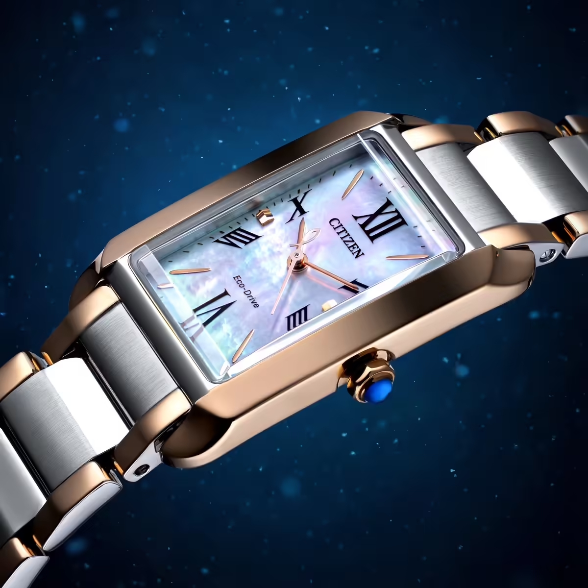 Cận cảnh mặt số đồng hồ Citizen EW5624-54Y