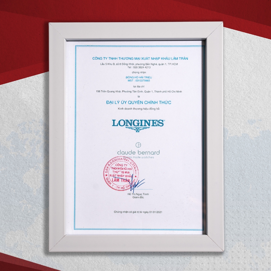Đồng Hồ Hải Triều là đại lý ủy quyền chính thức của Longines