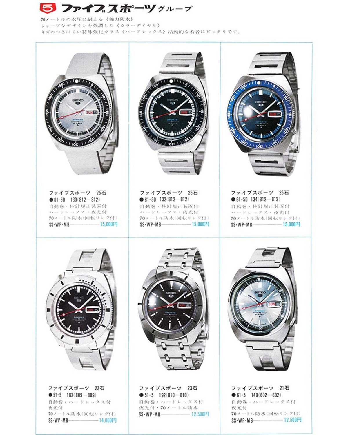 Catalog phát hành Seiko 5 vào 1968