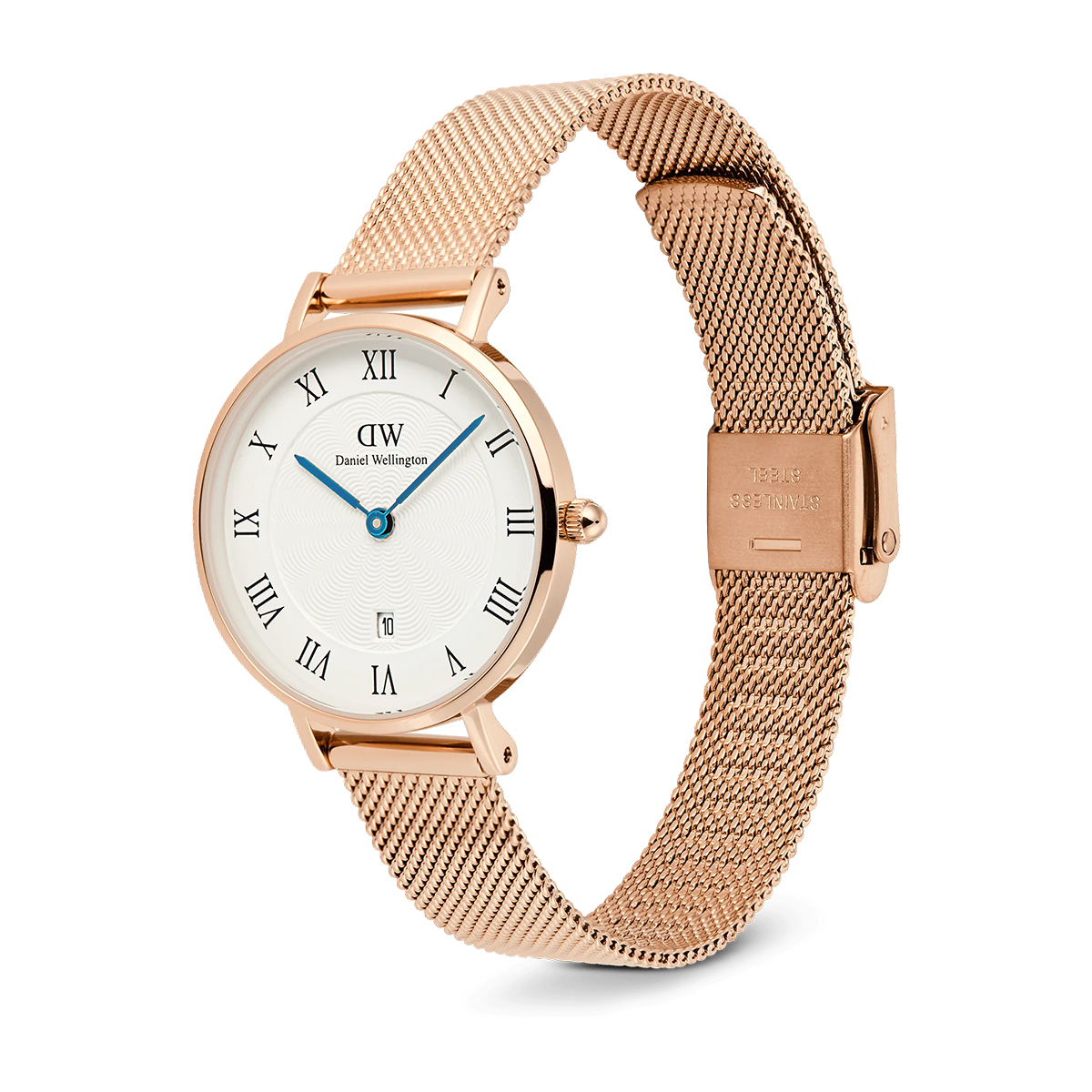 Đồng hồ Daniel Wellington Petite Roman Numerals Date Rose Gold DW00100856 - Ảnh 2