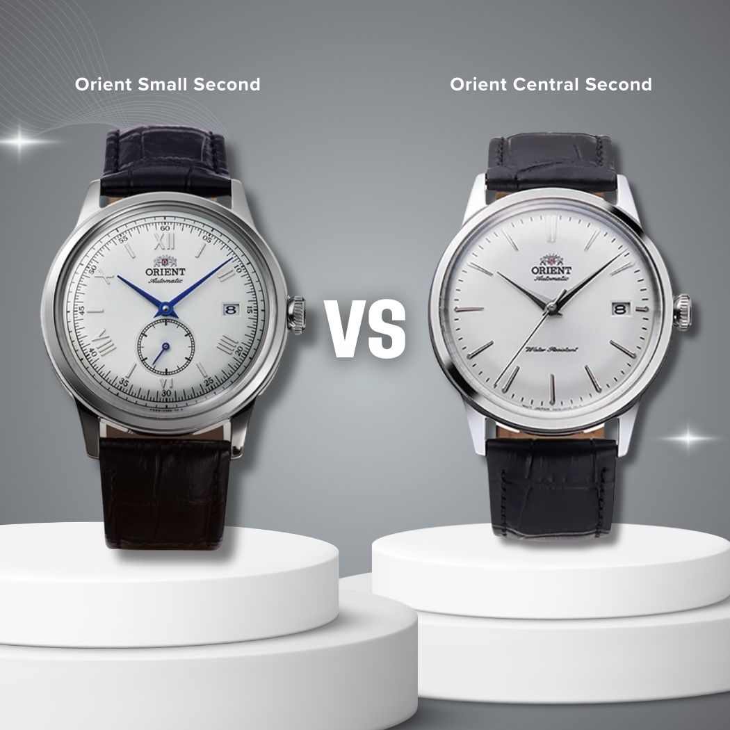 So sánh đồng hồ Orient Small Second so với kim giây trung tâm