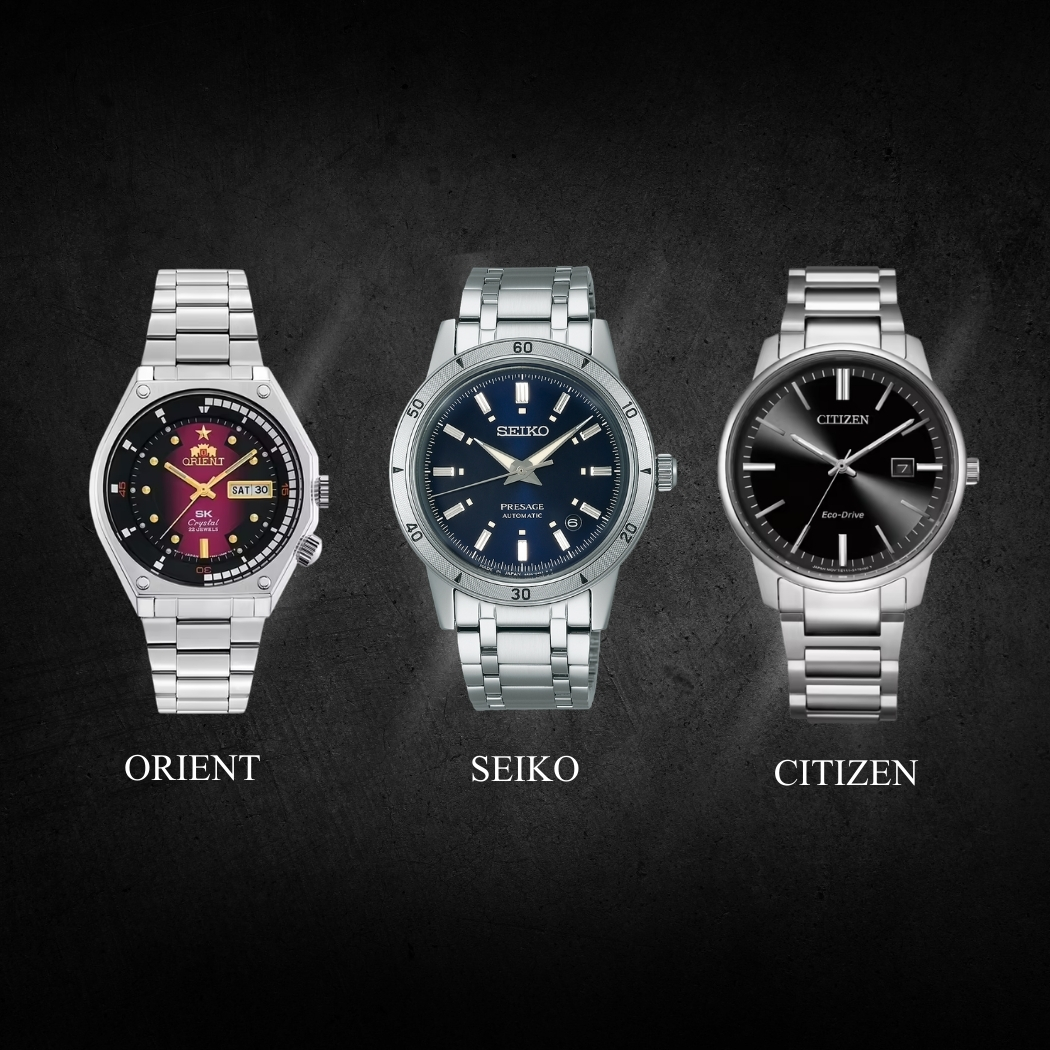 So sánh Orient WR 50m cùng các đối thủ Seiko và Citizen