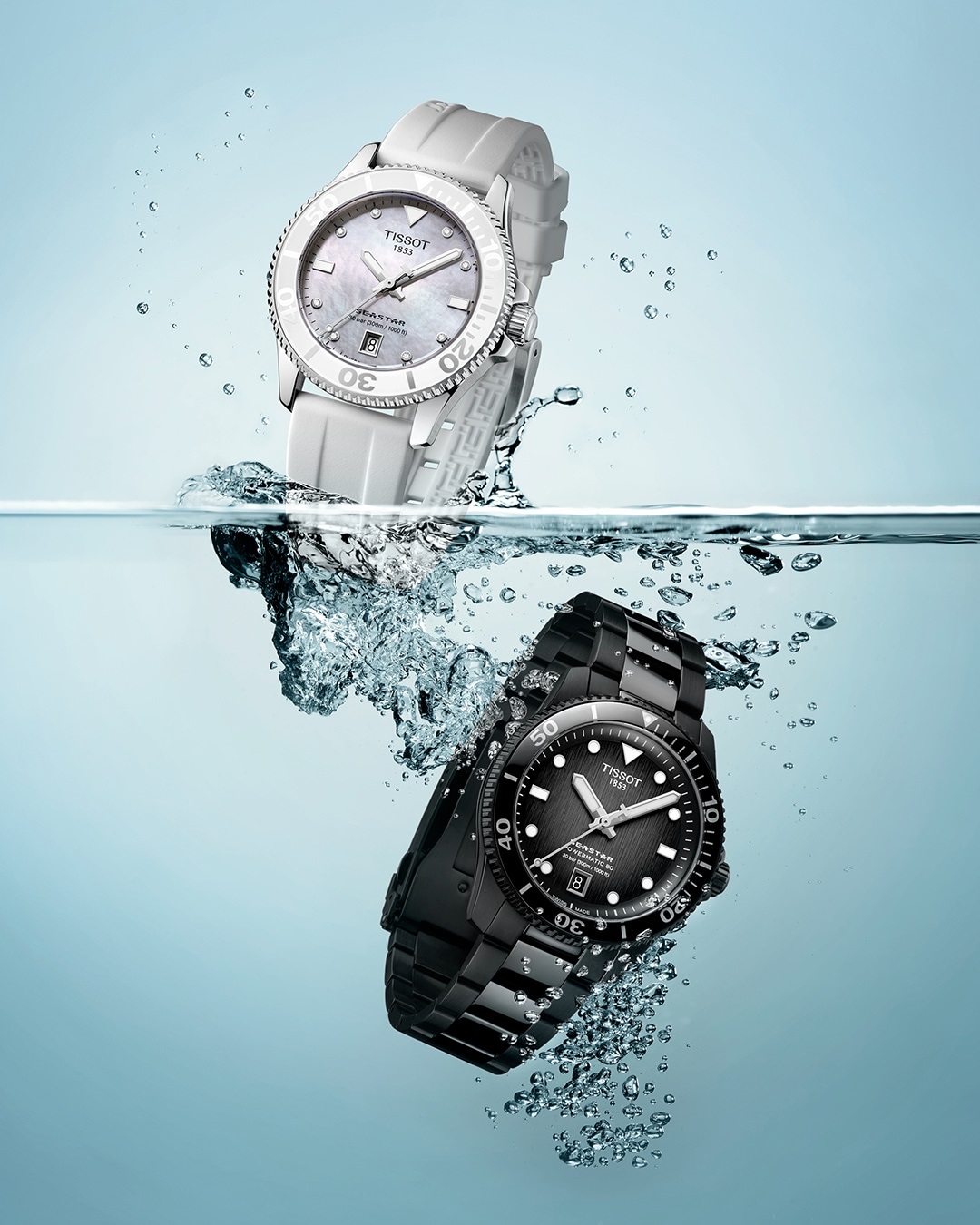 Bài thử nghiệm kiểm tra với nước của chiếc Tissot Seastar 1000