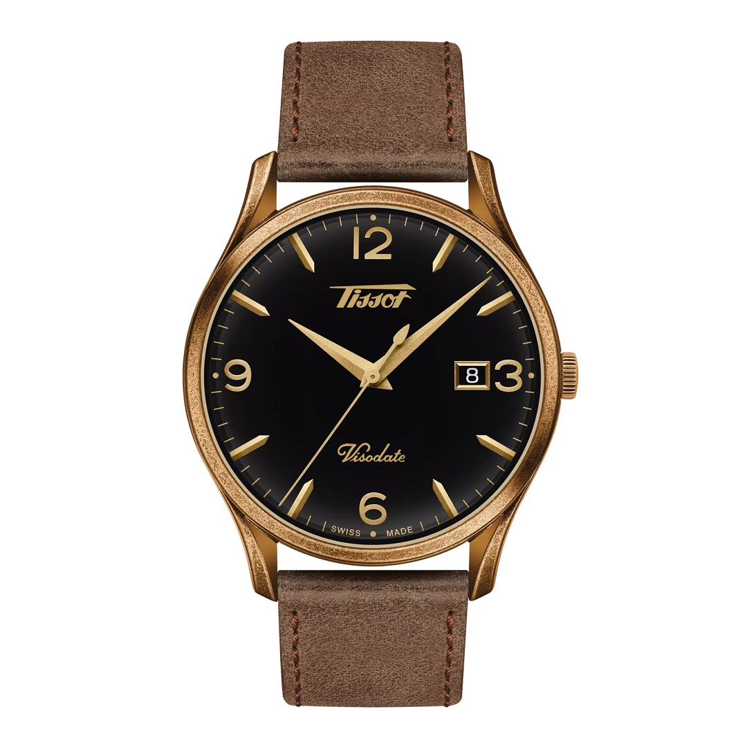 Cận cảnh thiết kế đồng hồ Tissot Heritage Visodate Quartz T118.410.36.057.00