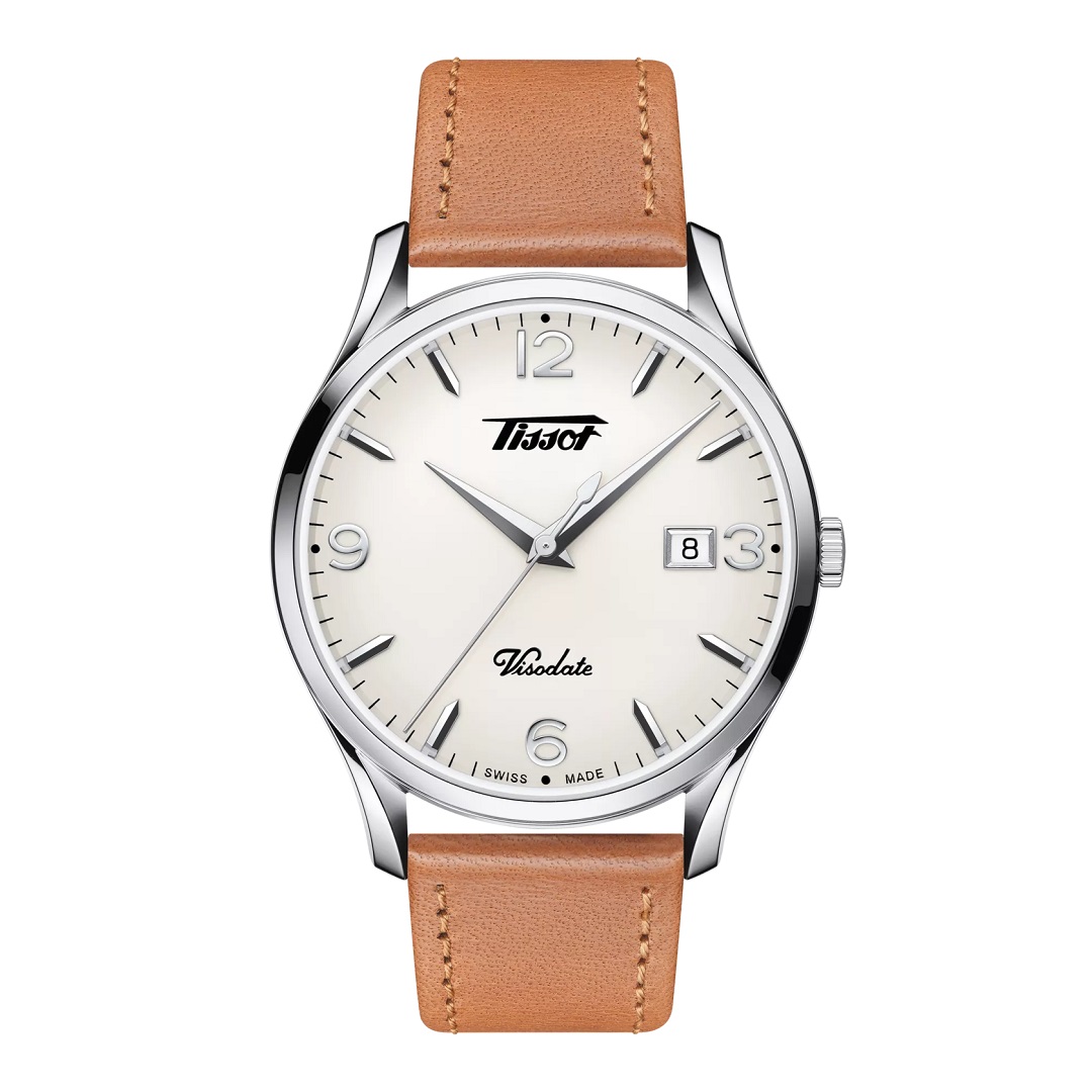 Cận cảnh thiết kế đồng hồ Tissot Heritage Visodate Quartz T118.410.16.277.00