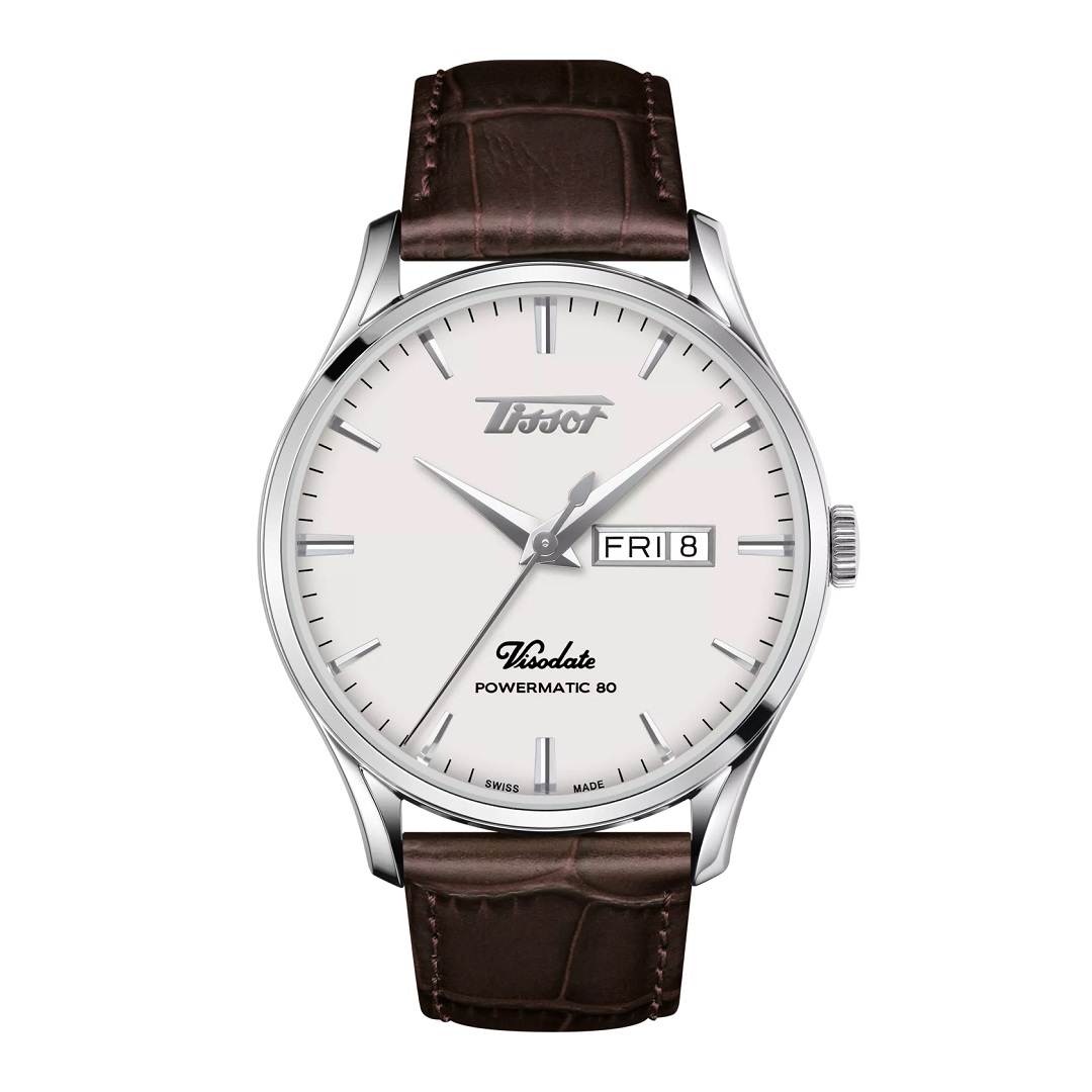 Cận cảnh thiết kế đồng hồ Tissot Heritage Visodate Powermatic 80 T118.430.16.271.00