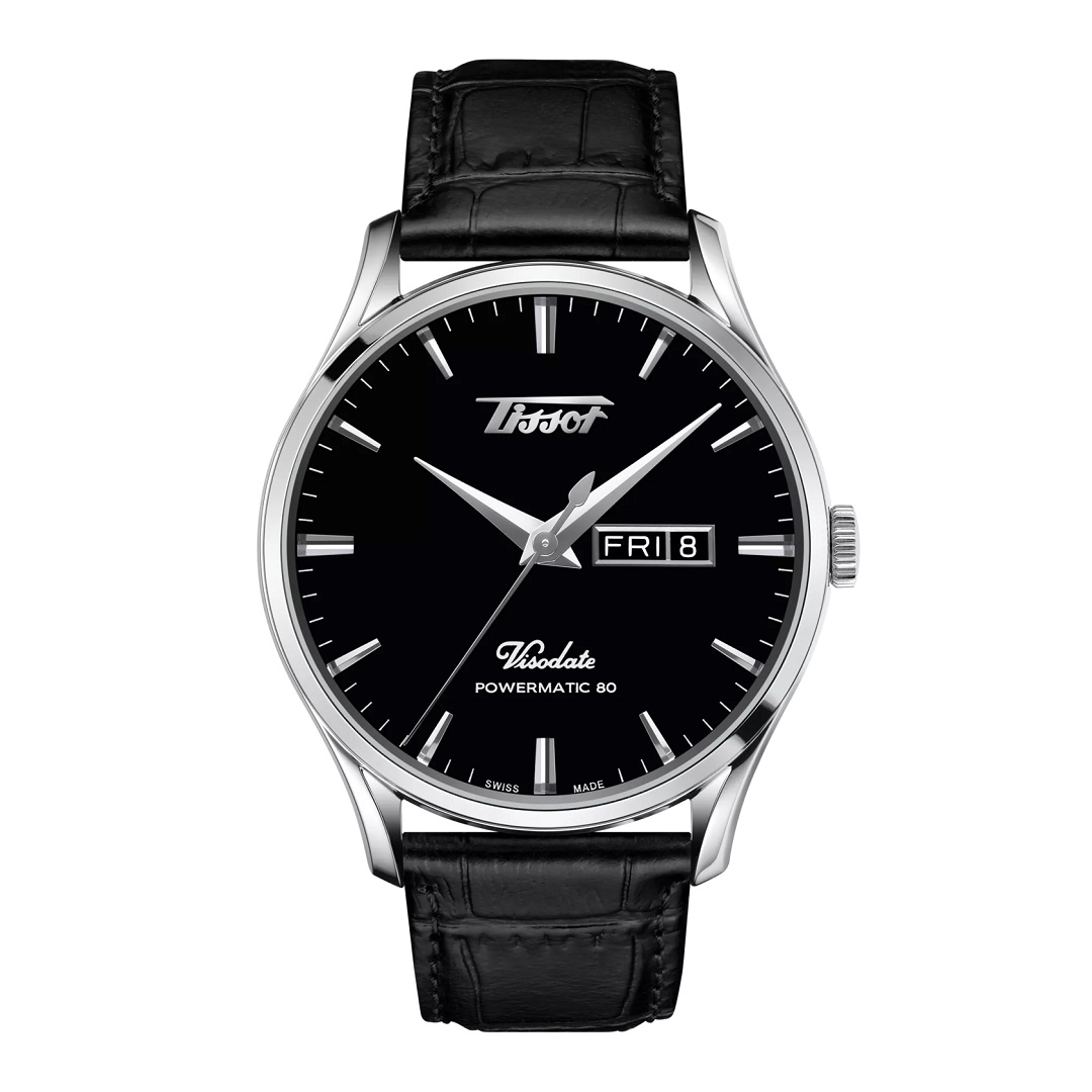 Cận cảnh thiết kế đồng hồ Tissot Heritage Visodate Powermatic 80 T118.430.16.051.00
