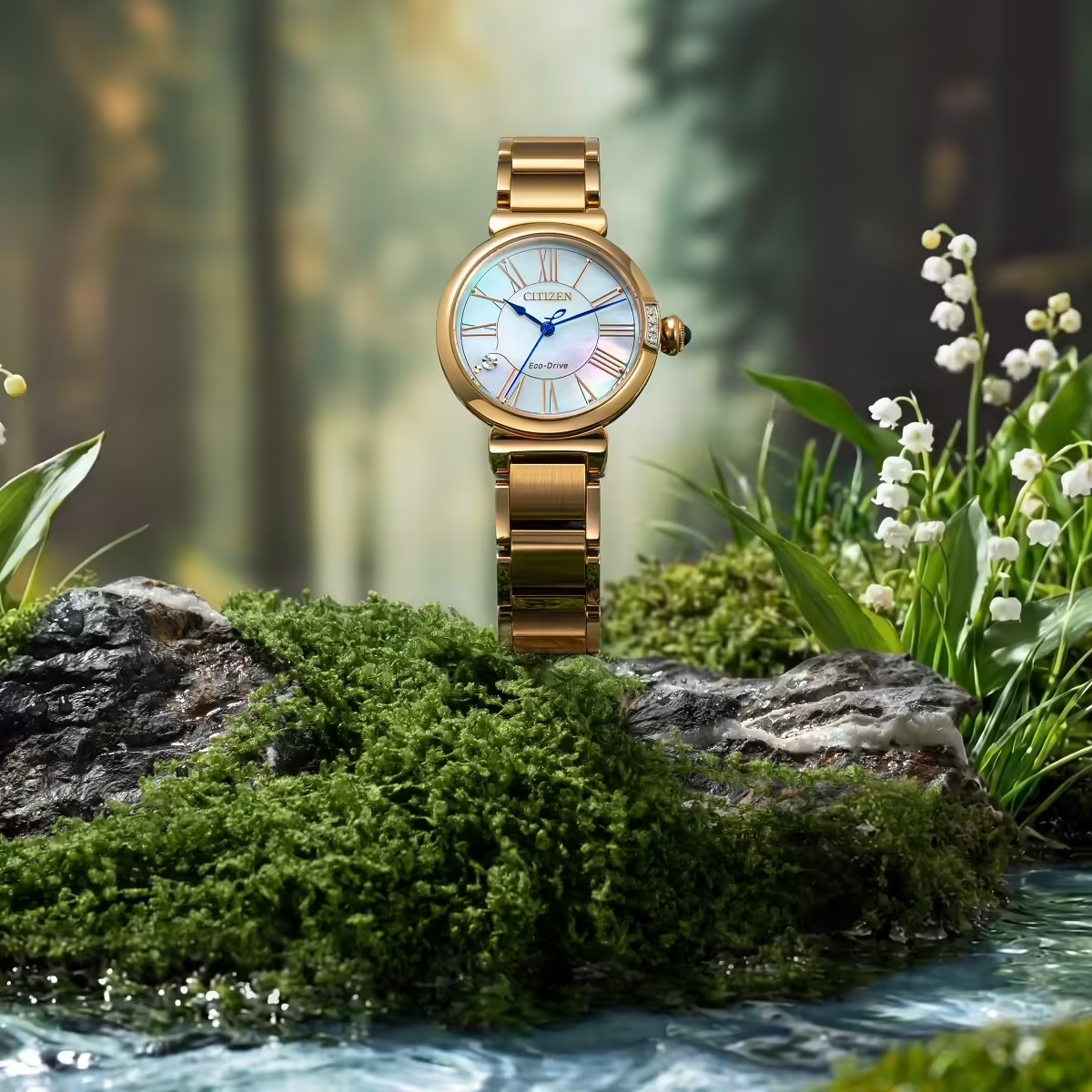 Đồng hồ Citizen nữ mạ vàng PVD