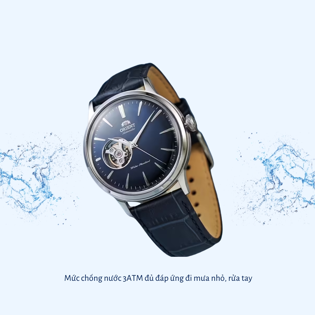 mức chống nước của Orient bambino open heart chỉ ở mức 3ATM