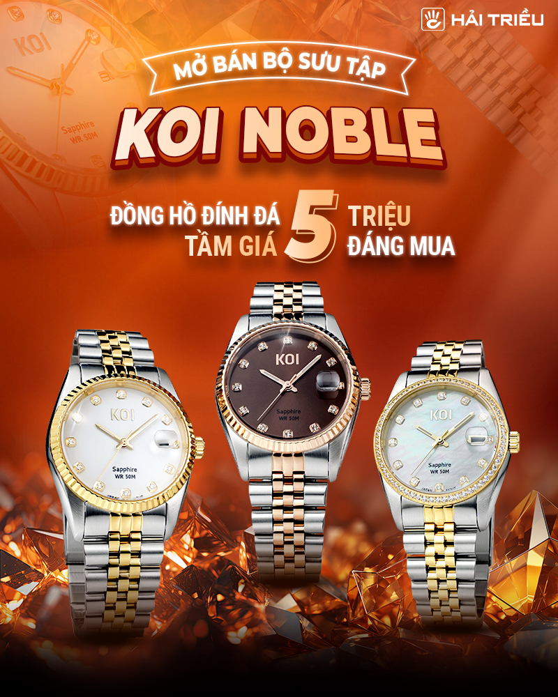 Koi Noble – Đồng hồ đính đá có chất lượng tốt nhất tầm giá 5 triệu
