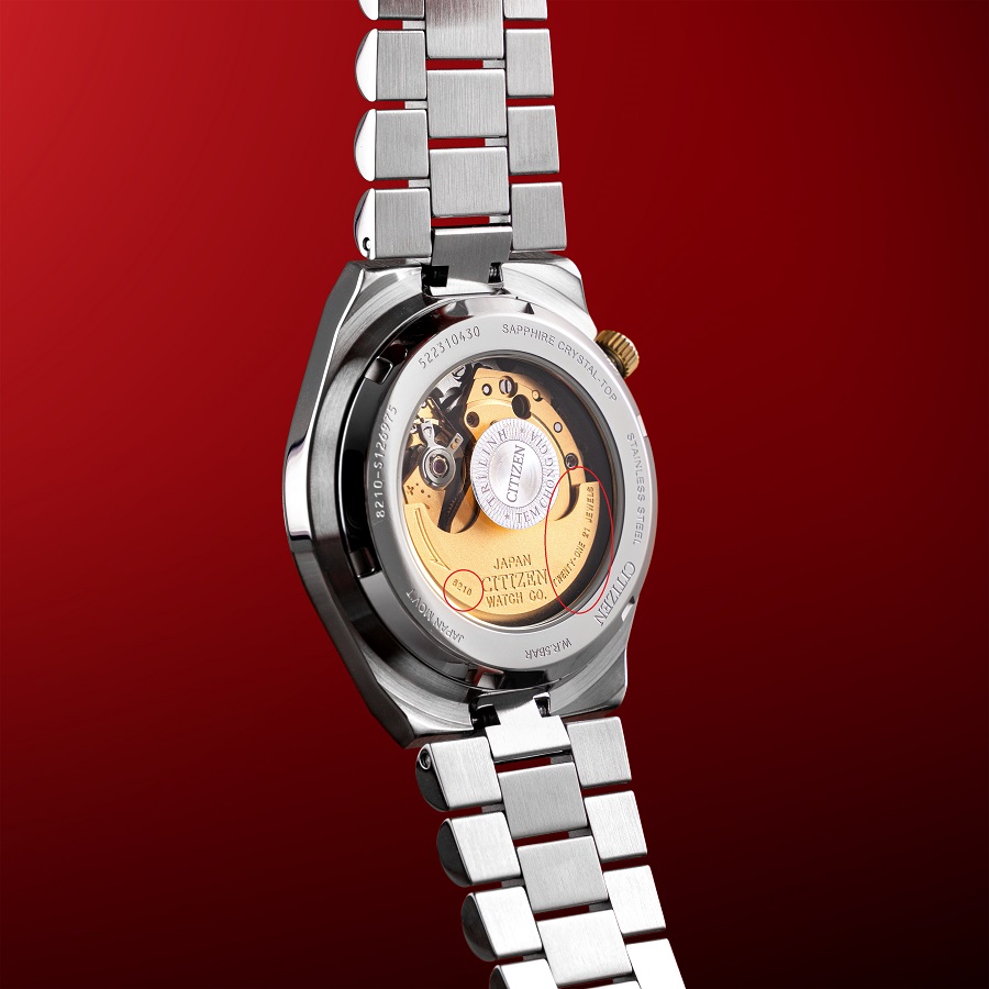 Máy 8210 trên chiếc đồng hồ Citizen NJ0154-80H có 21 chân kính - Mẫu mới đang bán tại Đồng Hồ Hải Triều