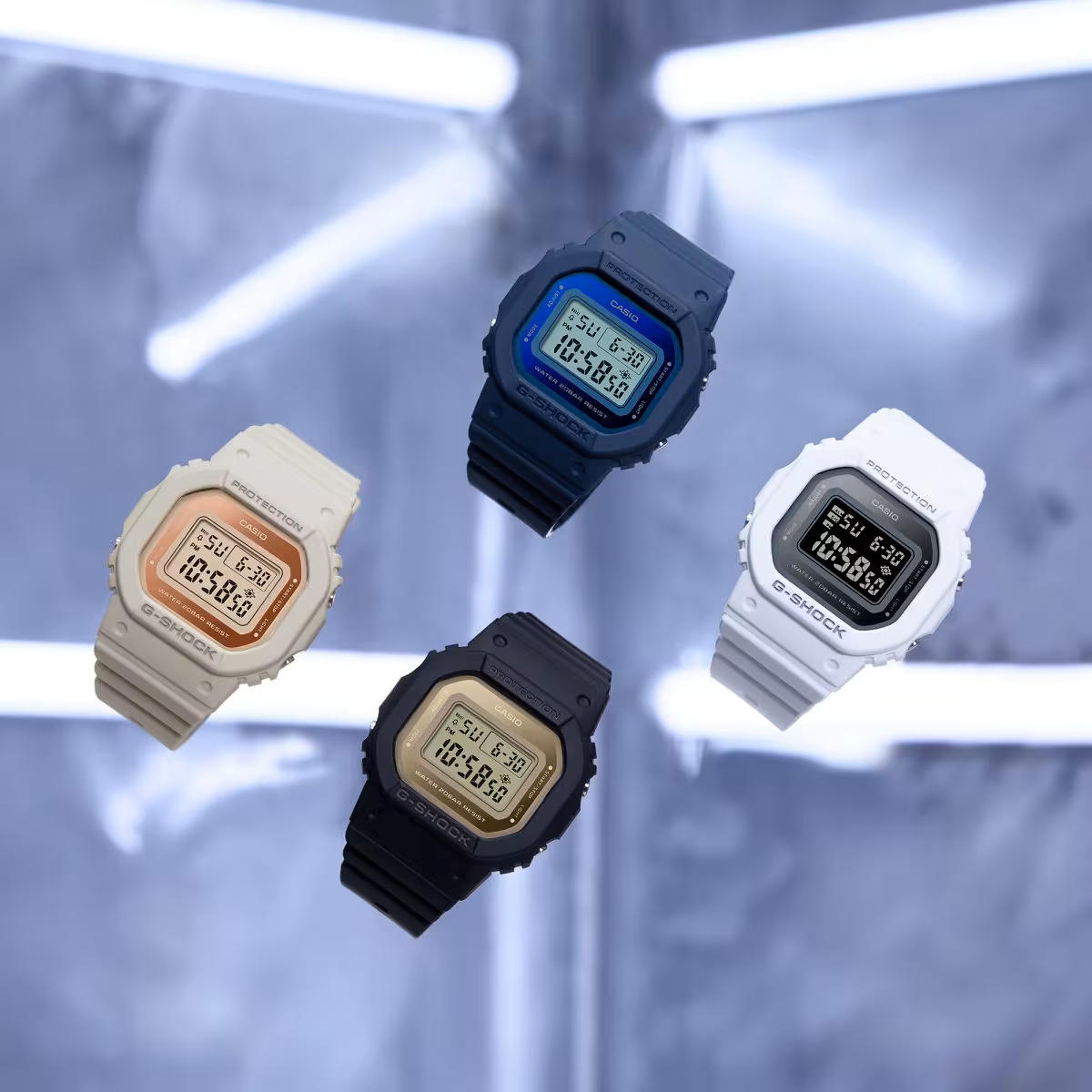 Bộ sưu tập G-Shock nữ GMD-S5600 mặt vuông nhiều màu phù hợp mang đi làm.