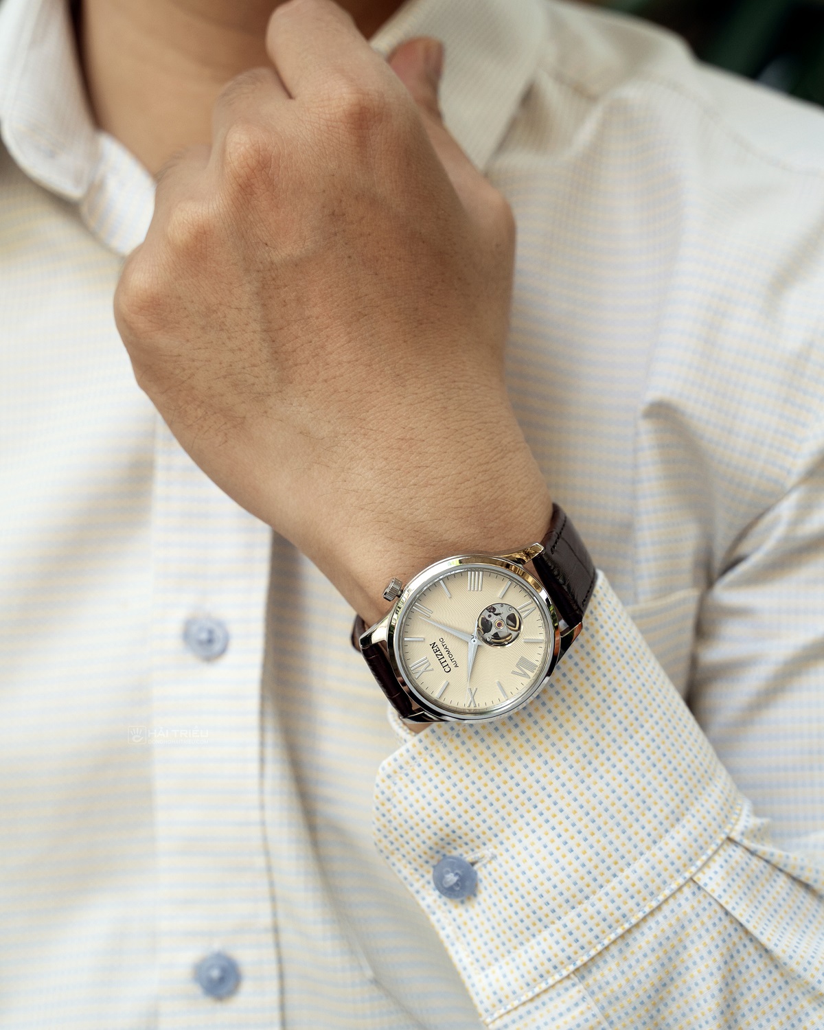 Citizen Automatic dây da lịch lãm và dễ phối đồ