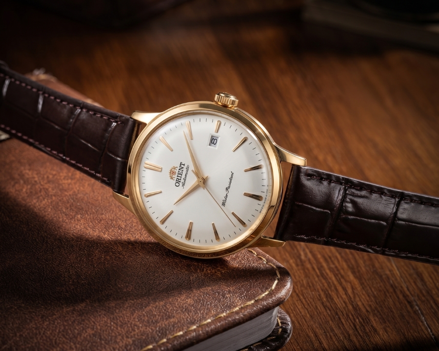  orient bambino RA-AC0028S30B mặt số trắng, mạ pvd vàng