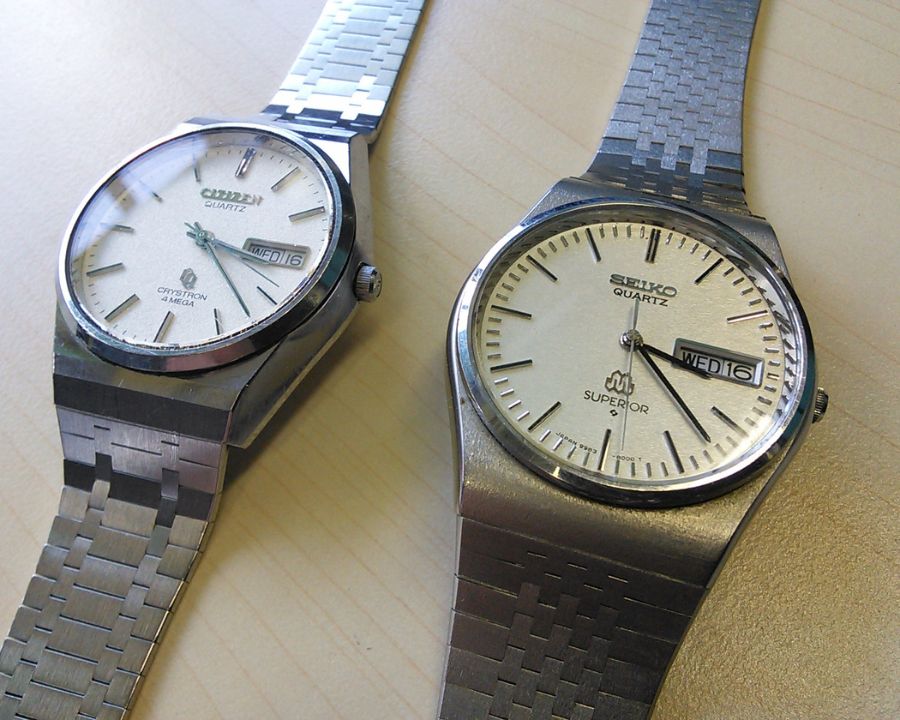 Citizen Crystron Mega cạnh tranh với Seiko Quartz thời điểm ra mắt