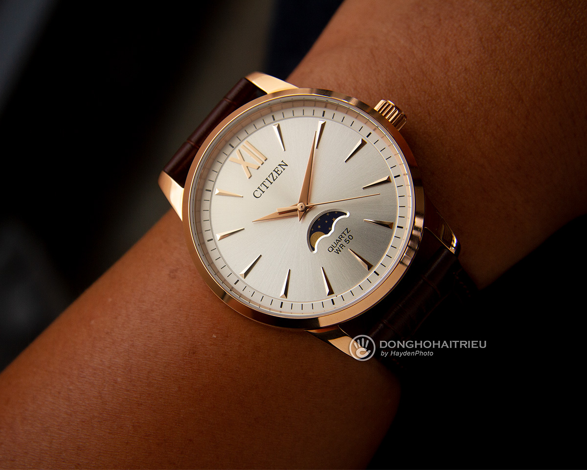 Citizen Quartz WR50 dây da AK5003-05A